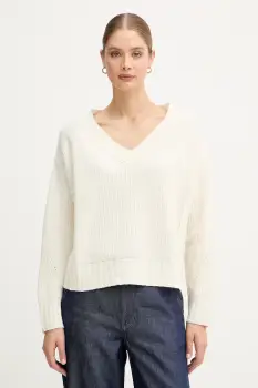 United Colors of Benetton pulover din amestec de lana culoarea bej, 126WD402Z imagine