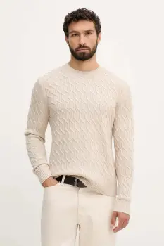 United Colors of Benetton pulover din amestec de lana culoarea bej, 1335U10A9 imagine