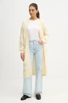 United Colors of Benetton pulover din amestec de lana culoarea bej, 18L4EN00J imagine