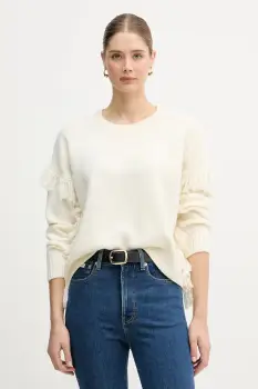 United Colors of Benetton pulover din amestec de lana culoarea bej, 191VD10EZ imagine