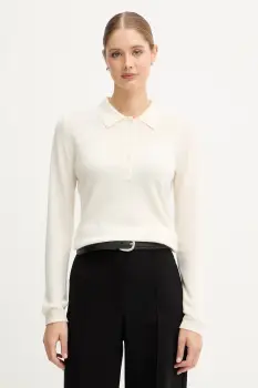 United Colors of Benetton pulover din amestec de lana culoarea bej, light, 102HD301H imagine