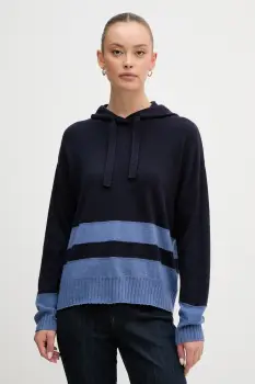 United Colors of Benetton pulover din amestec de lana culoarea bleumarin, light, 102HE203V imagine