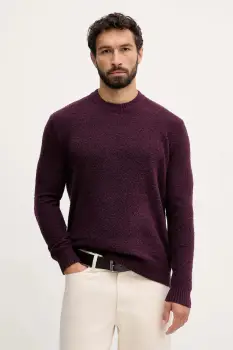 United Colors of Benetton pulover din amestec de lana culoarea bordo, 1L5YU10AD imagine