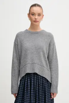 United Colors of Benetton pulover din amestec de lana culoarea gri, 1244D10BC imagine