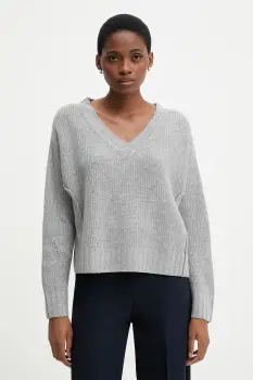 United Colors of Benetton pulover din amestec de lana culoarea gri, 126WD402Z imagine