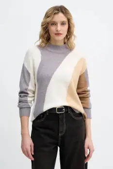 United Colors of Benetton pulover din amestec de lana culoarea gri, light, 11CZE10ER imagine