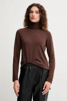 United Colors of Benetton pulover din amestec de lana culoarea gri, light, cu guler, 1035D2551 imagine