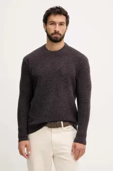 United Colors of Benetton pulover din amestec de lana culoarea maro, 1L5YU10AD imagine