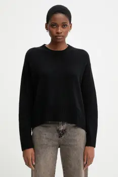 United Colors of Benetton pulover din amestec de lana culoarea negru, 1244D10BC imagine