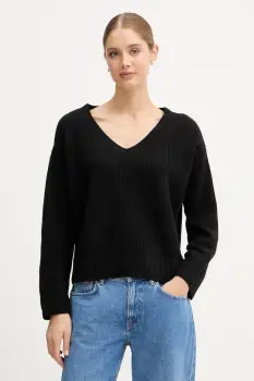 United Colors of Benetton pulover din amestec de lana culoarea negru, 126WD402Z imagine