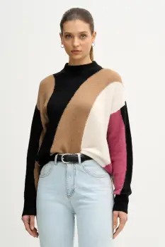 United Colors of Benetton pulover din amestec de lana culoarea negru, light, 11CZE10ER imagine