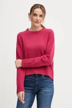 United Colors of Benetton pulover din amestec de lana culoarea roz, 1244D10BC imagine