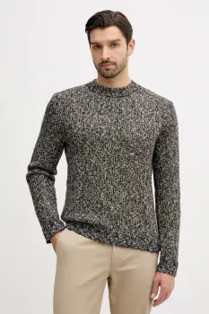 United Colors of Benetton pulover din amestec de lana culoarea verde, 10C3U108M imagine