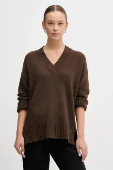 United Colors of Benetton pulover din amestec de lana culoarea verde, 1244D403A imagine