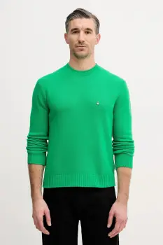 United Colors of Benetton pulover din amestec de lana culoarea verde, 1444U10AZ imagine