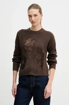 United Colors of Benetton pulover din amestec de lana culoarea verde, 18L4E10EW imagine