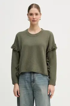 United Colors of Benetton pulover din amestec de lana culoarea verde, 191VD10EZ imagine