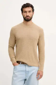 United Colors of Benetton pulover din amestec de lana culoarea verde, 1L5YU10AD imagine