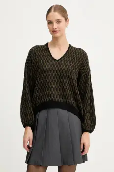 United Colors of Benetton pulover din amestec de lana culoarea verde, light, 1012E403C imagine