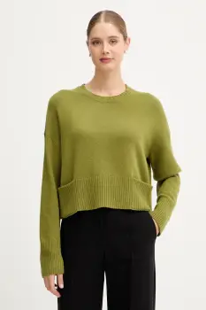 United Colors of Benetton pulover din amestec de lana culoarea verde, light, 126WD10E4 imagine
