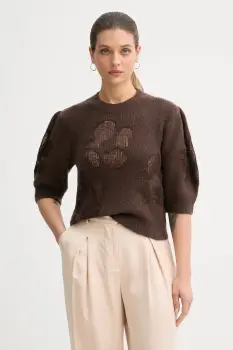 United Colors of Benetton pulover din amestec de lana culoarea verde, light, 18L4E10EV imagine