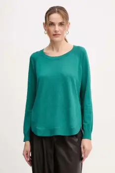 United Colors of Benetton pulover din amestec de lana culoarea verde, light, 1Y6SD10EG imagine
