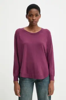 United Colors of Benetton pulover din amestec de lana culoarea violet, light, 1Y6SD10EG imagine