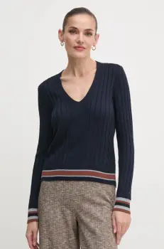 United Colors of Benetton pulover din amestec de lana femei, culoarea albastru marin, 1281E4029 imagine