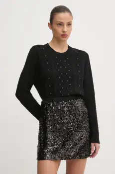 United Colors of Benetton pulover din amestec de lana femei, culoarea negru, 1QCSD10CC imagine