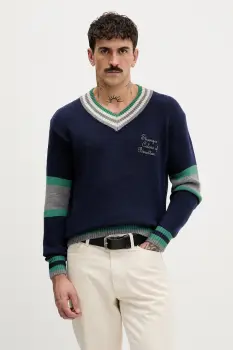 United Colors of Benetton pulover din amestec de lana x Stranger Things culoarea albastru marin, light, 1XDGK401F imagine