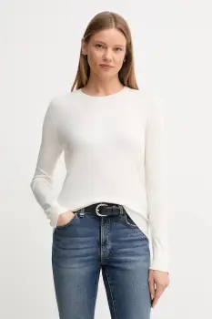 United Colors of Benetton pulover din amestec de matase femei, culoarea bej, light, 1ZRED10CP imagine