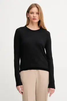 United Colors of Benetton pulover din amestec de matase femei, culoarea negru, light, 1ZRED10CP imagine