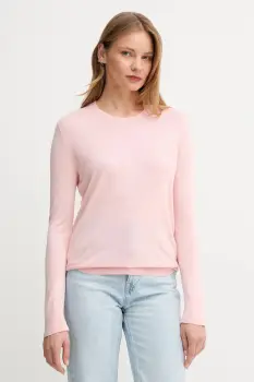 United Colors of Benetton pulover din amestec de matase femei, culoarea roz, light, 1ZRED10CP imagine