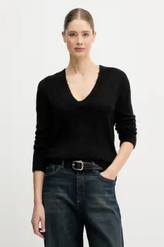 United Colors of Benetton pulover din amestec de mohair culoarea negru, 1VAAD10EX imagine