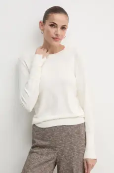 United Colors of Benetton pulover femei, culoarea bej, light, 104HD10CB imagine