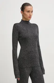 United Colors of Benetton pulover femei, culoarea negru, light, cu turtleneck, 1194D203F imagine