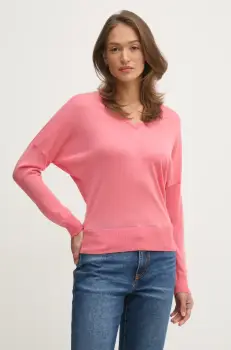 United Colors of Benetton pulover femei, culoarea roz, light, 103VD402R imagine