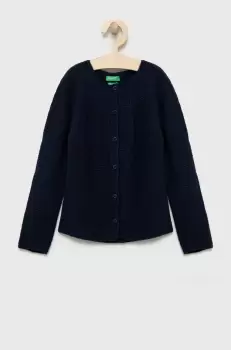 United Colors of Benetton pulover pentru copii din amestec de lana culoarea albastru marin, light imagine