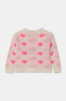 United Colors of Benetton pulover pentru copii din amestec de lana culoarea bej, calduros, 106QH102H imagine