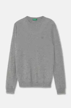 United Colors of Benetton pulover pentru copii din amestec de lana culoarea gri, light, 1032C106W imagine