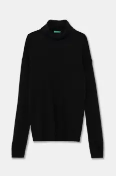 United Colors of Benetton pulover pentru copii din amestec de lana culoarea negru, 1032C200D imagine