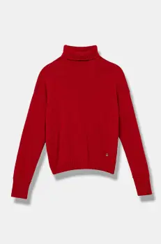 United Colors of Benetton pulover pentru copii din amestec de lana culoarea rosu, light, 106WC200G imagine