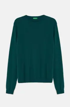 United Colors of Benetton pulover pentru copii din amestec de lana culoarea verde, light, 1032C106W imagine