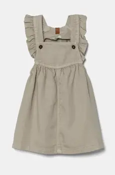 United Colors of Benetton rochie bebe culoarea bej, midi, evazati, 41AQAV00M imagine