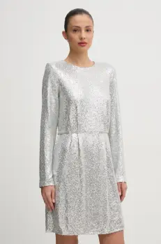 United Colors of Benetton rochie culoarea argintiu, mini, evazati, 4RO6DV0AC imagine