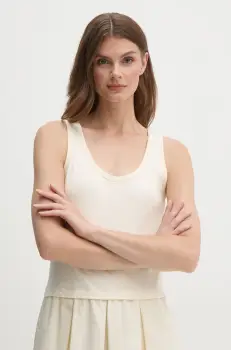 United Colors of Benetton rochie culoarea bej, maxi, evazati, 4VLDDV0AS imagine