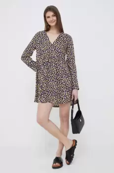 United Colors of Benetton rochie culoarea bej, mini, evazati imagine