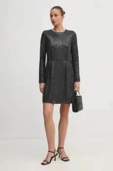 United Colors of Benetton rochie culoarea negru, mini, evazati, 4RO6DV0AC imagine