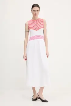 United Colors of Benetton rochie culoarea roz, maxi, evazati, 1194EV02A imagine