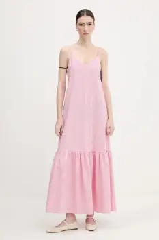 United Colors of Benetton rochie culoarea roz, maxi, evazati, 4SZRDV0B8 imagine